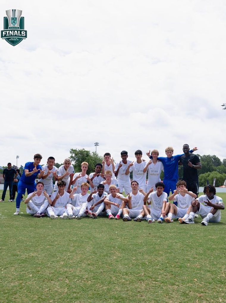 Crossfire Premier XF Academy B10 ECNL National Champions team field celebration