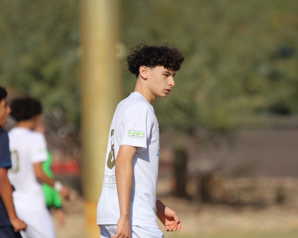 Jax Kelley-Aranda on the field at the ECNL Phoenix Showcase
